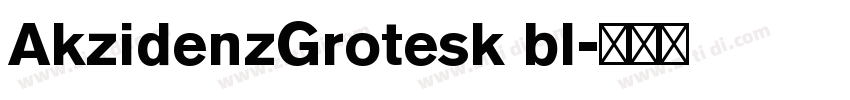 AkzidenzGrotesk bl字体转换
